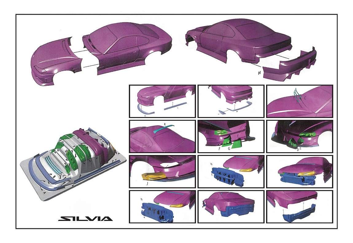 1/10 PC RC Silvia S15 JDM Wide - Drone Racing Gate ulasan dan harga